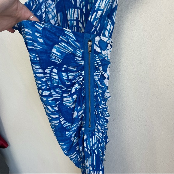 Tracy Reese Draped T Dress Sleeveless Blue - Picture 6 of 13